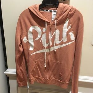 Pink hooded sweatshirt